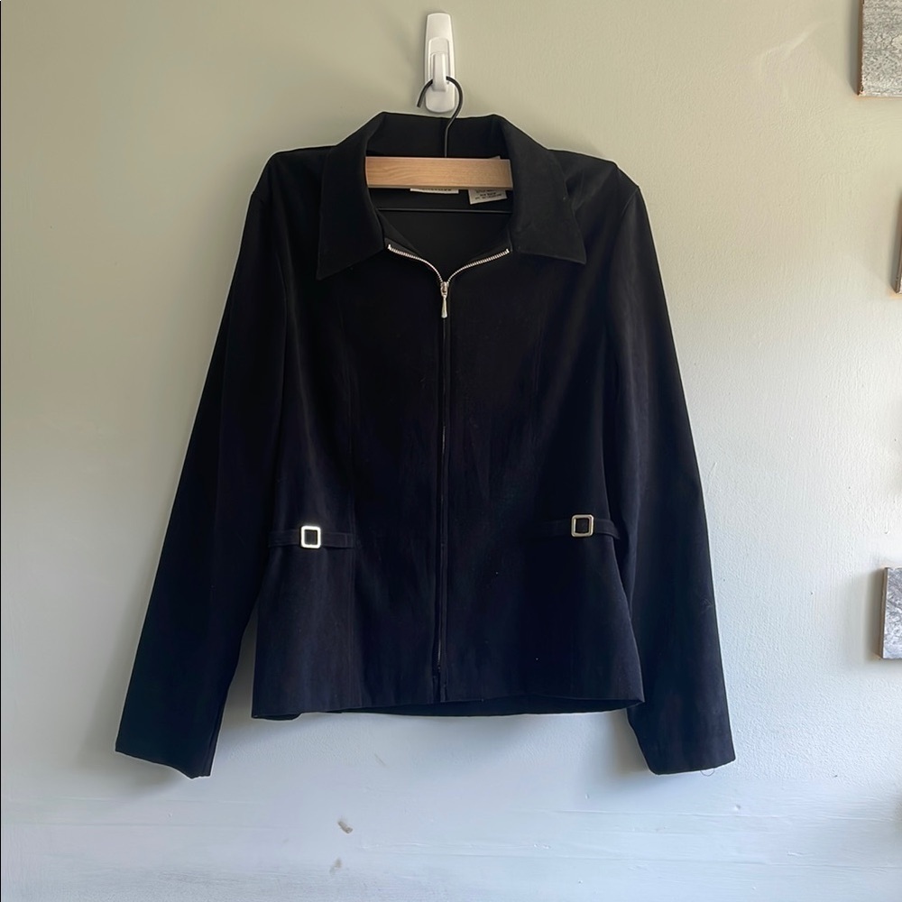 Kathie Lee Collection Black Utility Jacket